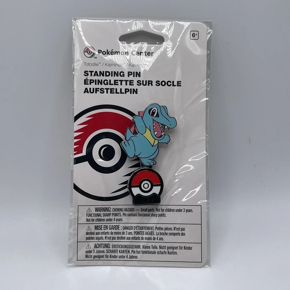 NEW Pokemon Totodile Standing Pin Official Nintendo Collectible Badge Enamel